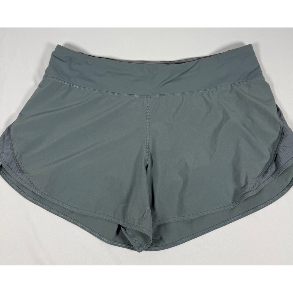 Lululemon Speed Up High-Rise Lined Shorts 4 Inch Sage Grey Size 12
